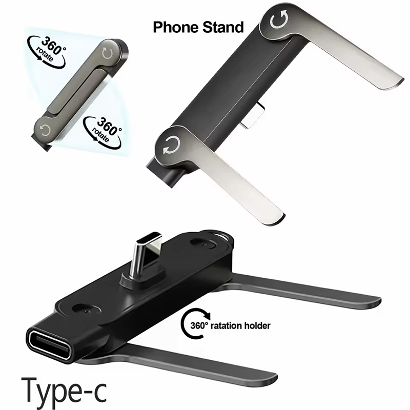 Tablet Stand Accessories - Flacher Typ-C-Handy-Ladehalterungsadapter 240W Schnellladung Unterstützt OTG