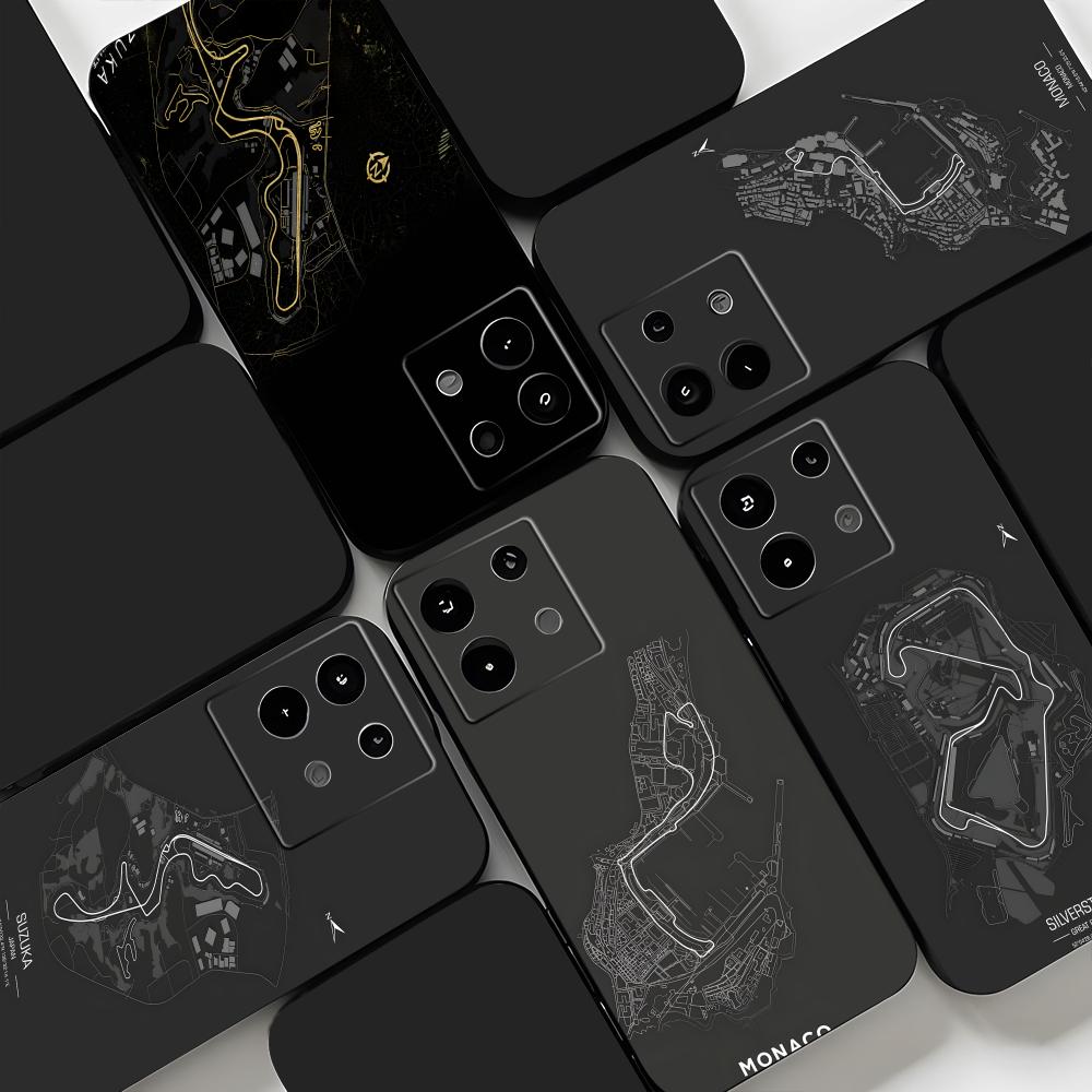 Xiaomi Redmi Note 14 - F1 Race Track Print Handyhülle für