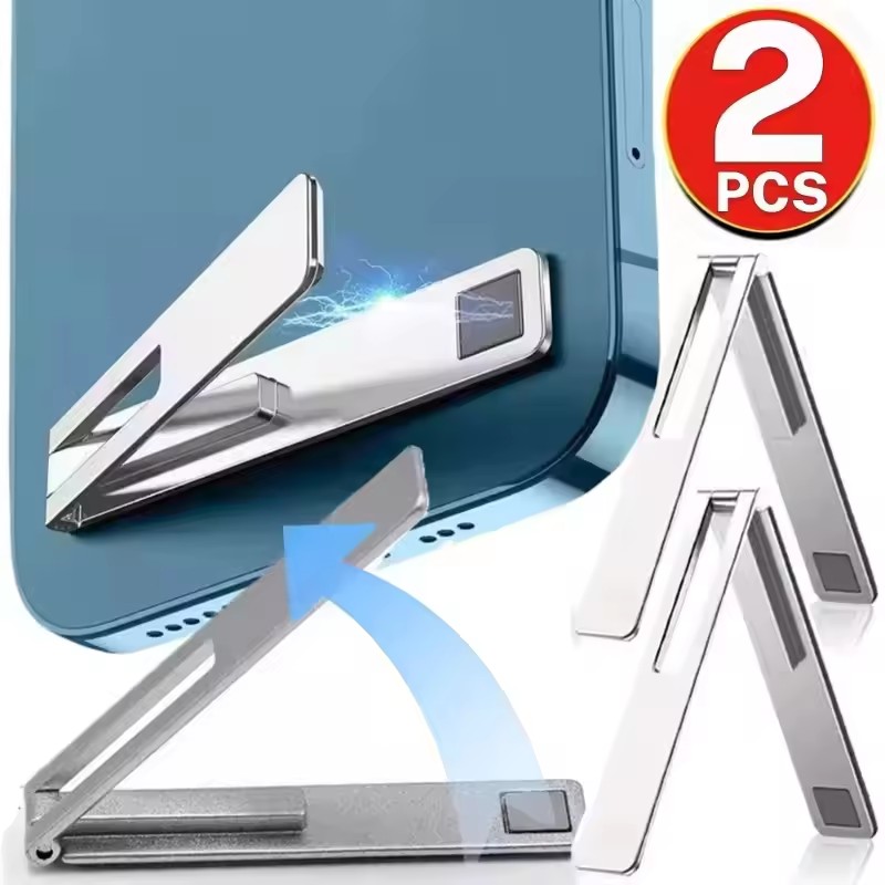 Useful Tablet Accessories - Unsichtbarer Ultradünner Magnetischer Handyhalter Metall-Legierung Faltbarer
