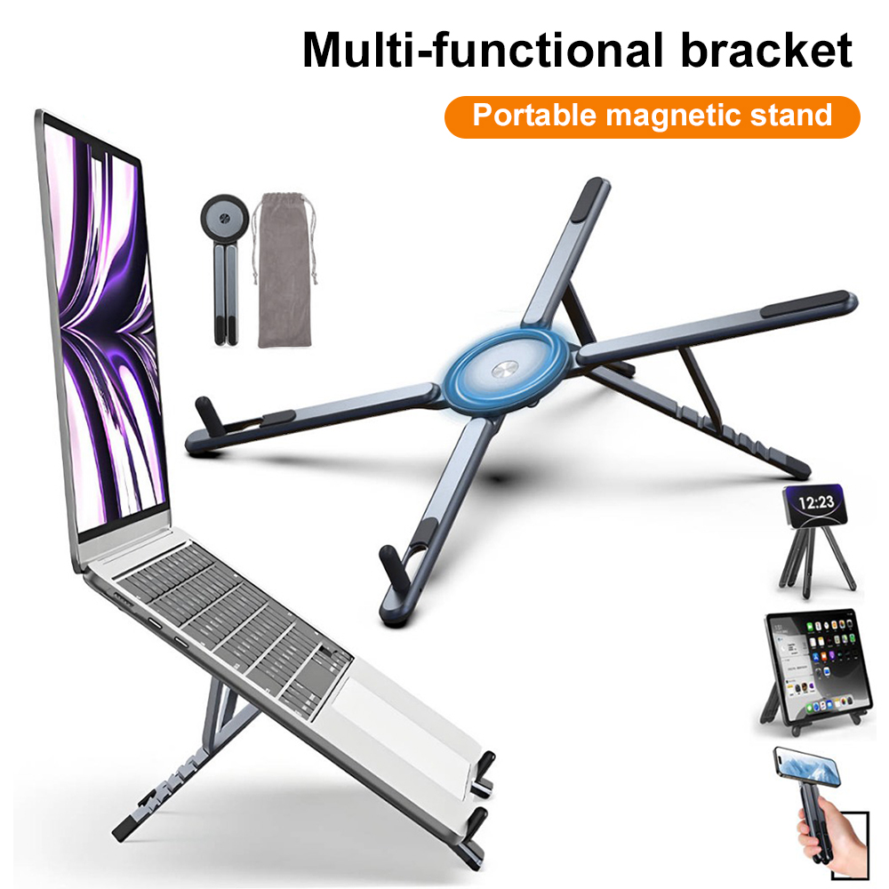 Useful Tablet Accessories - Tragbarer Magnetischer Handyhalter & Selfie-Stick 3-in-1